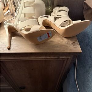 Aldo Cream Strappy Heels